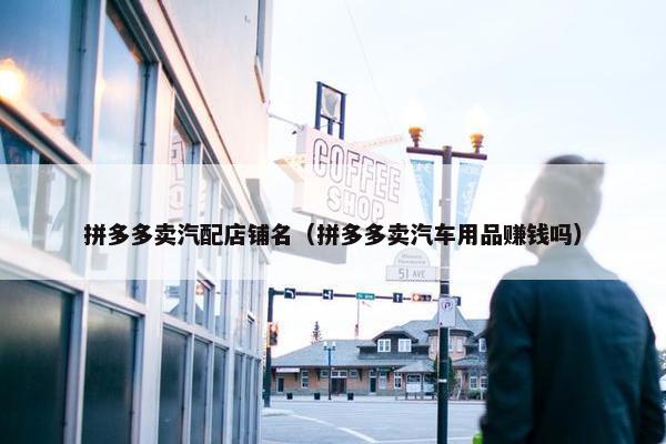 拼多多卖汽配店铺名（拼多多卖汽车用品赚钱吗）