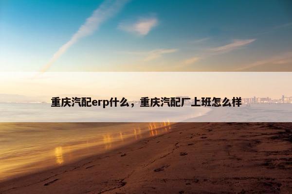重庆汽配erp什么，重庆汽配厂上班怎么样