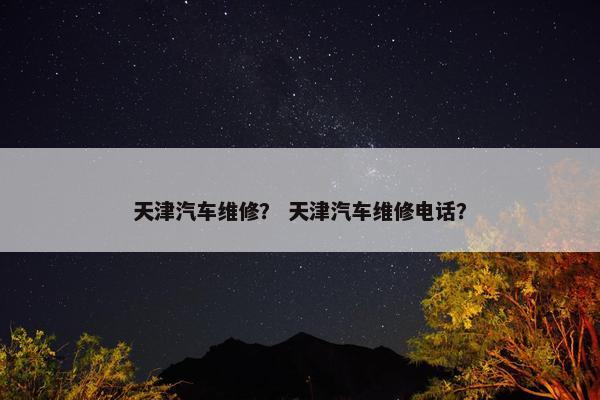 天津汽车维修？ 天津汽车维修电话？