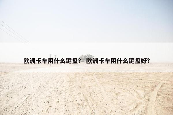 欧洲卡车用什么键盘？ 欧洲卡车用什么键盘好？