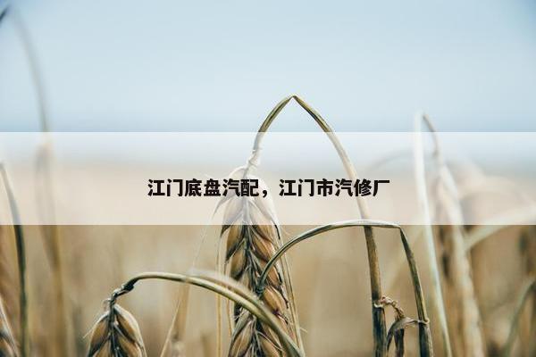 江门底盘汽配，江门市汽修厂