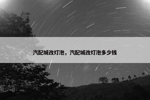 汽配城改灯泡，汽配城改灯泡多少钱