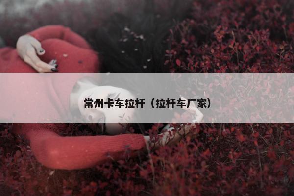 常州卡车拉杆（拉杆车厂家）
