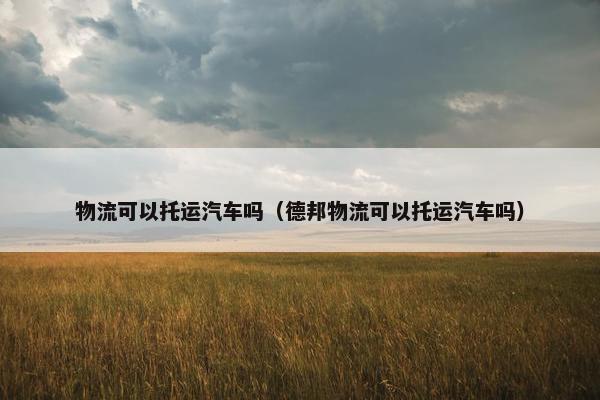 物流可以托运汽车吗（德邦物流可以托运汽车吗）