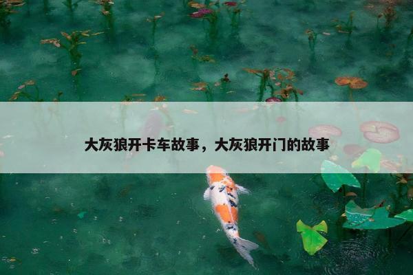 大灰狼开卡车故事，大灰狼开门的故事