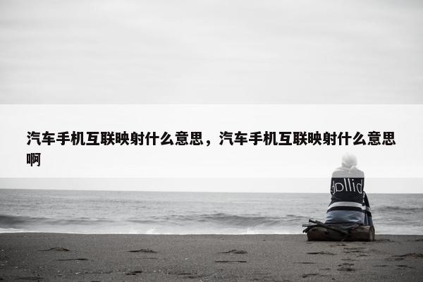汽车手机互联映射什么意思，汽车手机互联映射什么意思啊