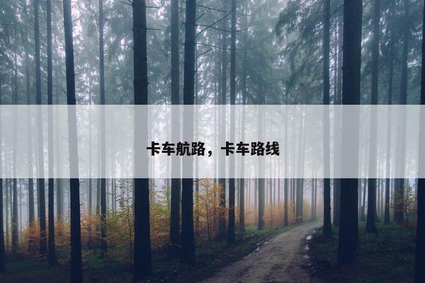 卡车航路，卡车路线