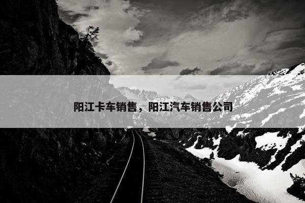 阳江卡车销售，阳江汽车销售公司
