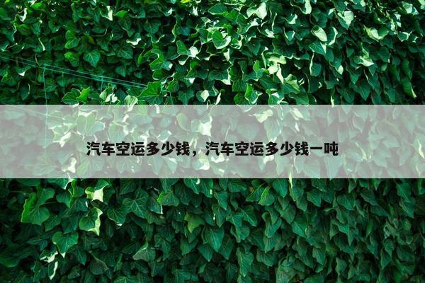 汽车空运多少钱，汽车空运多少钱一吨