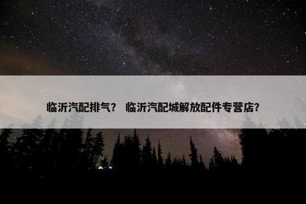 临沂汽配排气？ 临沂汽配城解放配件专营店？
