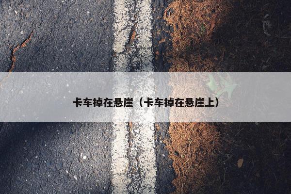 卡车掉在悬崖（卡车掉在悬崖上）