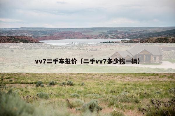 vv7二手车报价（二手vv7多少钱一辆）