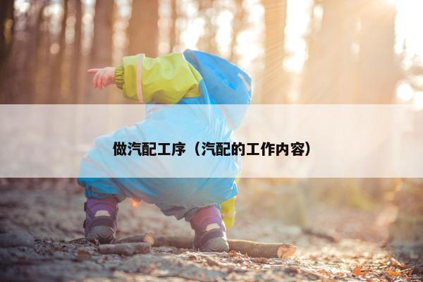 做汽配工序（汽配的工作内容）