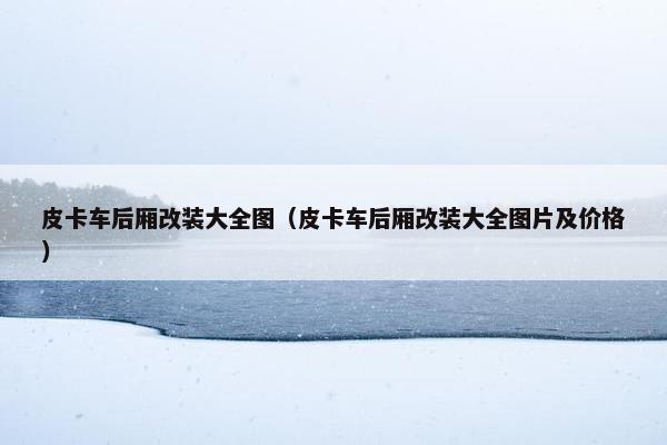 皮卡车后厢改装大全图（皮卡车后厢改装大全图片及价格）