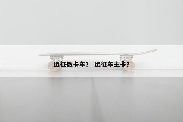 远征微卡车？ 远征车主卡？