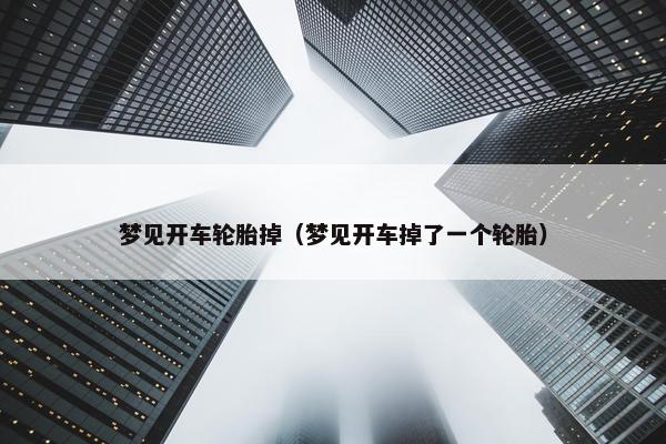 梦见开车轮胎掉（梦见开车掉了一个轮胎）