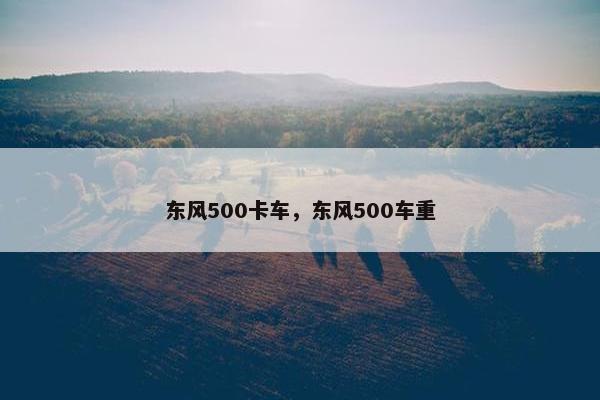 东风500卡车，东风500车重