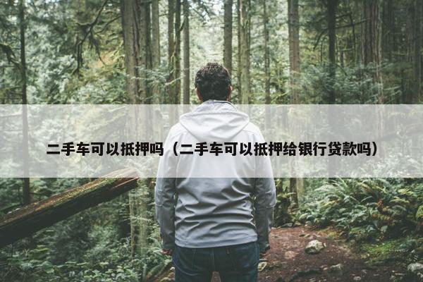 二手车可以抵押吗（二手车可以抵押给银行贷款吗）