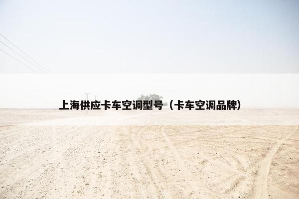上海供应卡车空调型号（卡车空调品牌）