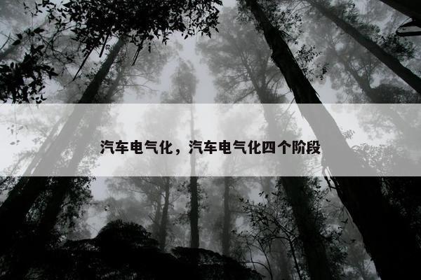 汽车电气化，汽车电气化四个阶段