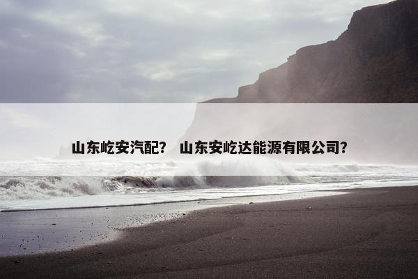 山东屹安汽配？ 山东安屹达能源有限公司？