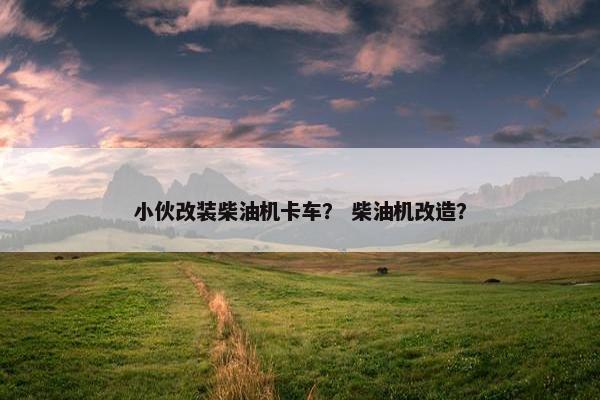 小伙改装柴油机卡车？ 柴油机改造？