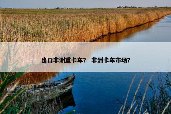出口非洲重卡车？ 非洲卡车市场？