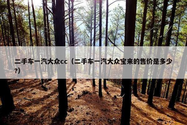 二手车一汽大众cc（二手车一汽大众宝来的售价是多少?）