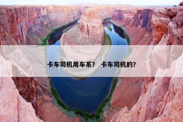 卡车司机用车系？ 卡车司机的？