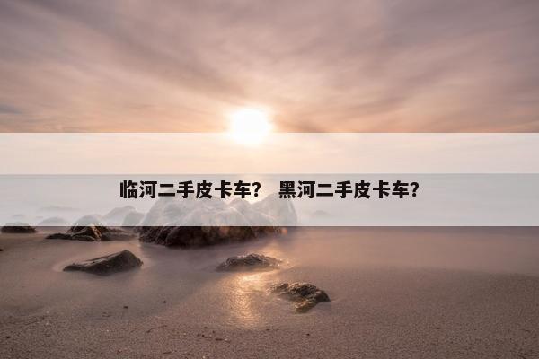临河二手皮卡车？ 黑河二手皮卡车？