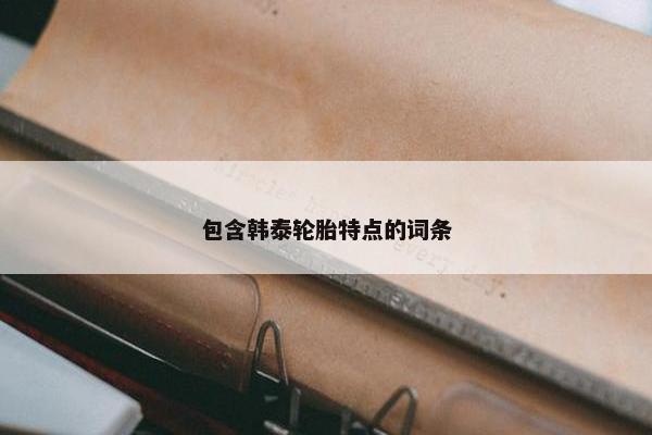 包含韩泰轮胎特点的词条