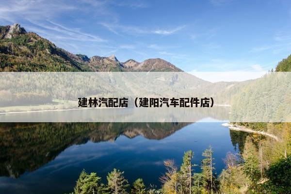 建林汽配店（建阳汽车配件店）