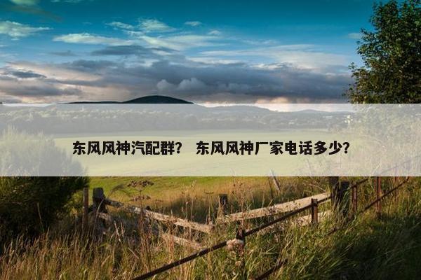东风风神汽配群？ 东风风神厂家电话多少？