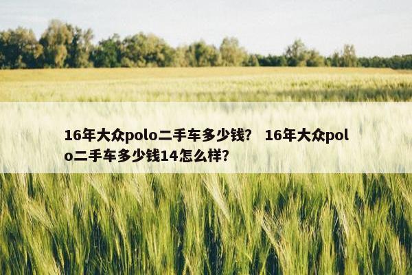 16年大众polo二手车多少钱？ 16年大众polo二手车多少钱14怎么样？