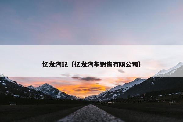 忆龙汽配（亿龙汽车销售有限公司）