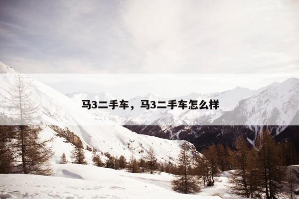 马3二手车，马3二手车怎么样