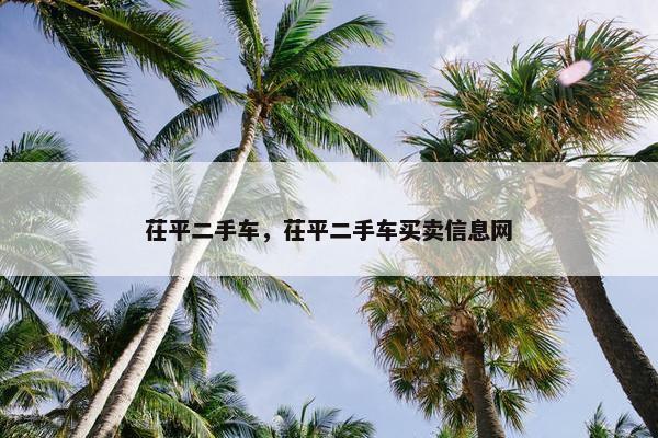 茌平二手车，茌平二手车买卖信息网