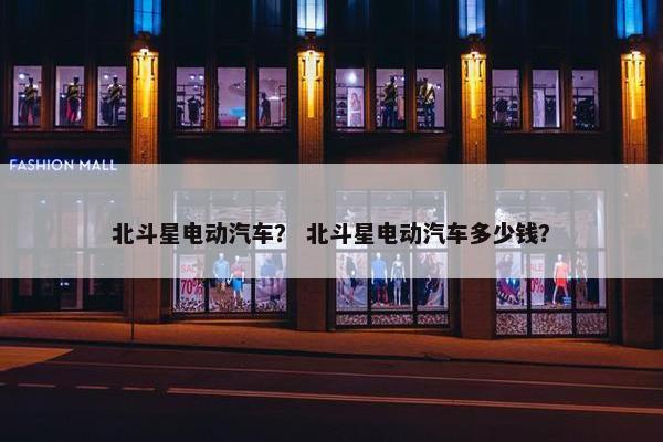 北斗星电动汽车？ 北斗星电动汽车多少钱？