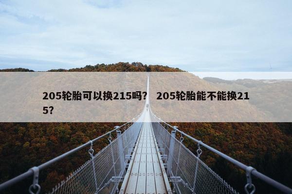205轮胎可以换215吗？ 205轮胎能不能换215？