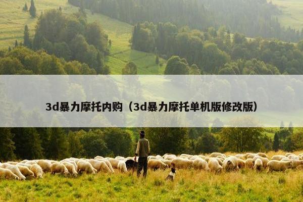 3d暴力摩托内购（3d暴力摩托单机版修改版）
