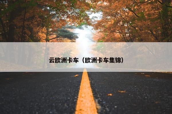 云欧洲卡车（欧洲卡车集锦）