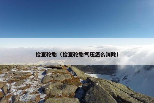 检查轮胎（检查轮胎气压怎么消除）