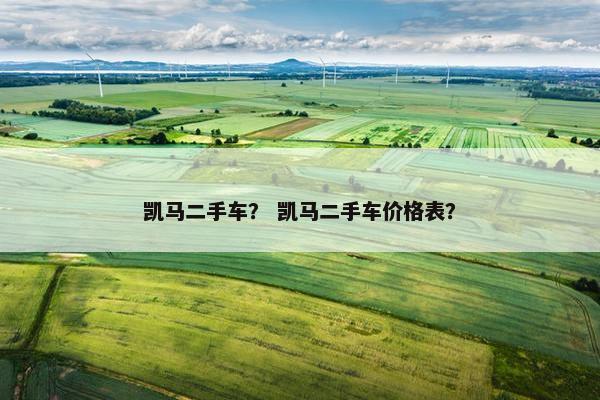 凯马二手车？ 凯马二手车价格表？