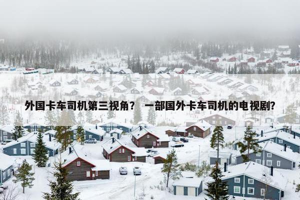 外国卡车司机第三视角？ 一部国外卡车司机的电视剧？