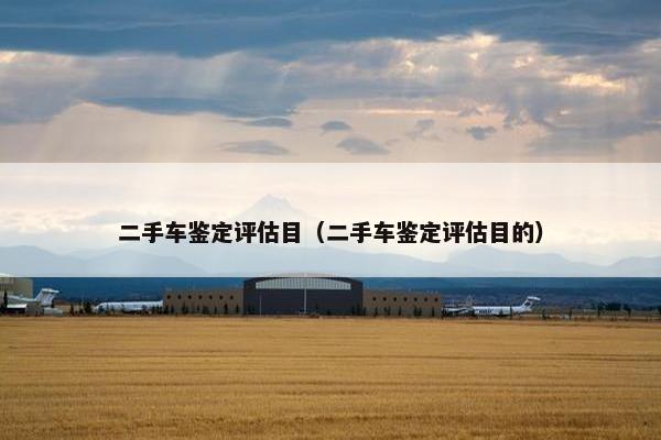 二手车鉴定评估目（二手车鉴定评估目的）