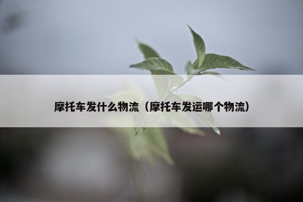 摩托车发什么物流（摩托车发运哪个物流）