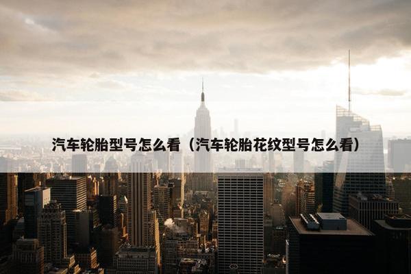 汽车轮胎型号怎么看（汽车轮胎花纹型号怎么看）