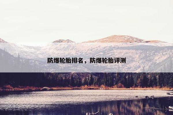 防爆轮胎排名，防爆轮胎评测