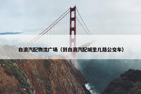 白浪汽配物流广场（到白浪汽配城坐几路公交车）