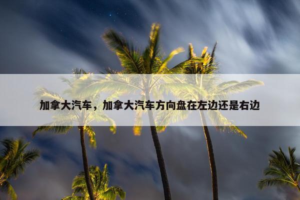 加拿大汽车，加拿大汽车方向盘在左边还是右边